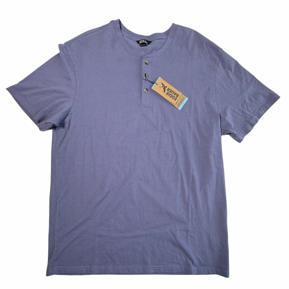 NWT Eddie Bauer Men's Classic Fit Short Sleeve Soft Henley